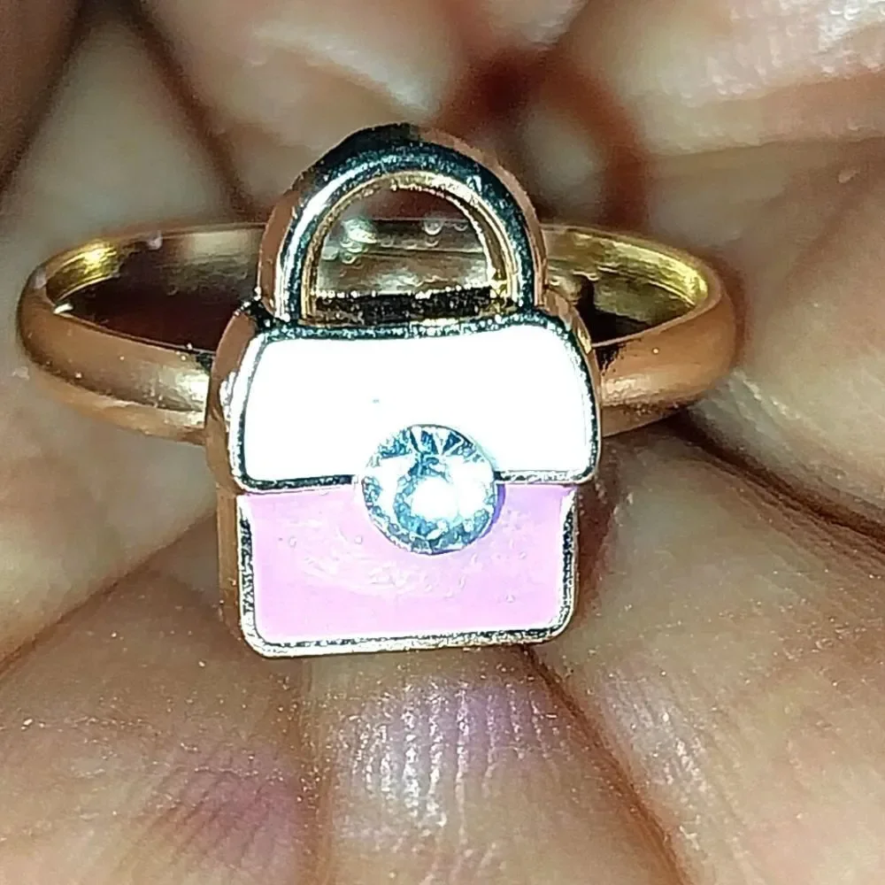 Super cute girls jeweled adjustable ring